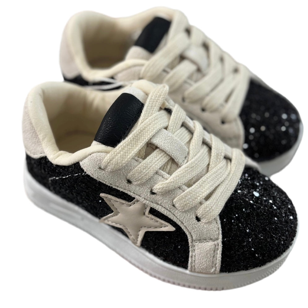 Sparkling Black Sneakers